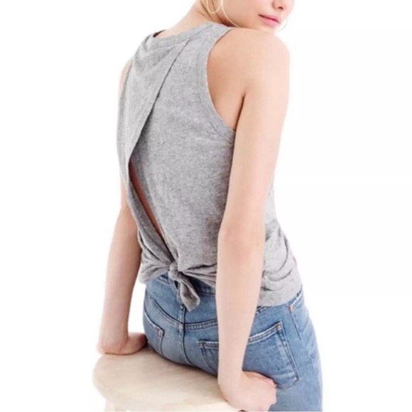 J.CREW VINTAGE COTTON KNOT BACK TANK TOP XL LIGHT BLUE - Picture 9 of 11